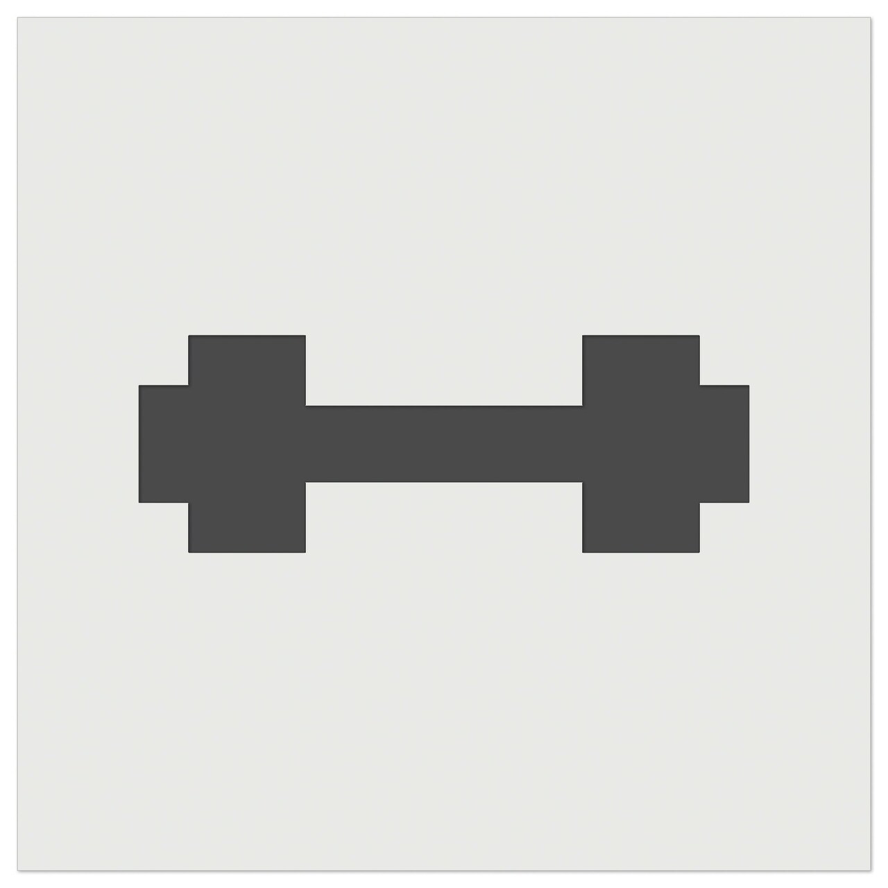 Dumbbell Barbell Weight Lifting Solid Wall Cookie DIY Craft Reusable Stencil